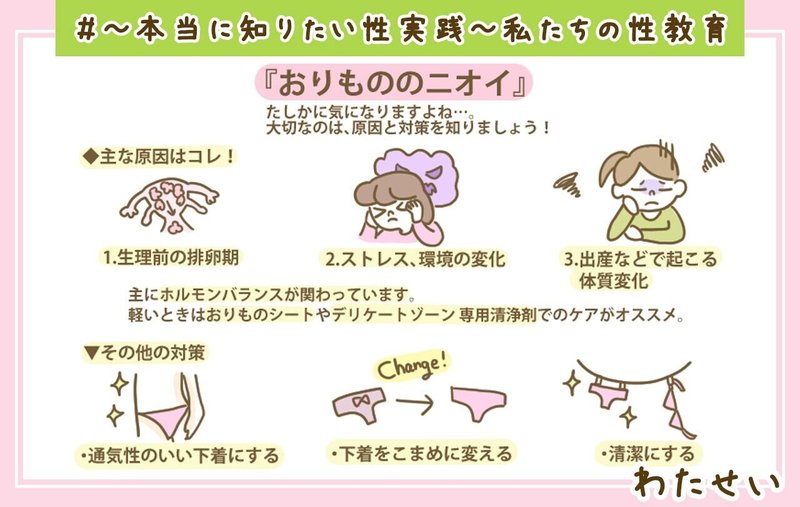 おりものの量が多い 色やニオイは変わる これって病気なの 本当に知りたい性実践 私たちの性教育 Note