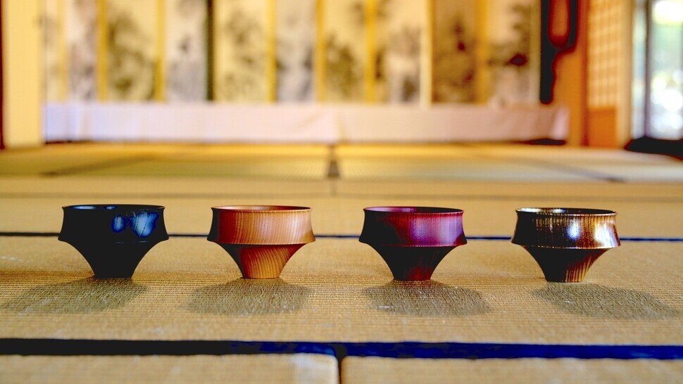 江戸時代　木製漆塗　酒器　水柱 酒器セット 粋 古代朱 木製 漆塗り 12-15205 漆器の井助