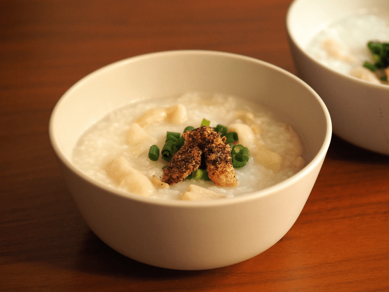 生米からつくる 鶏皮粥 のレシピ 鈴木かゆ 生米からつくるおかゆのレシピ Note