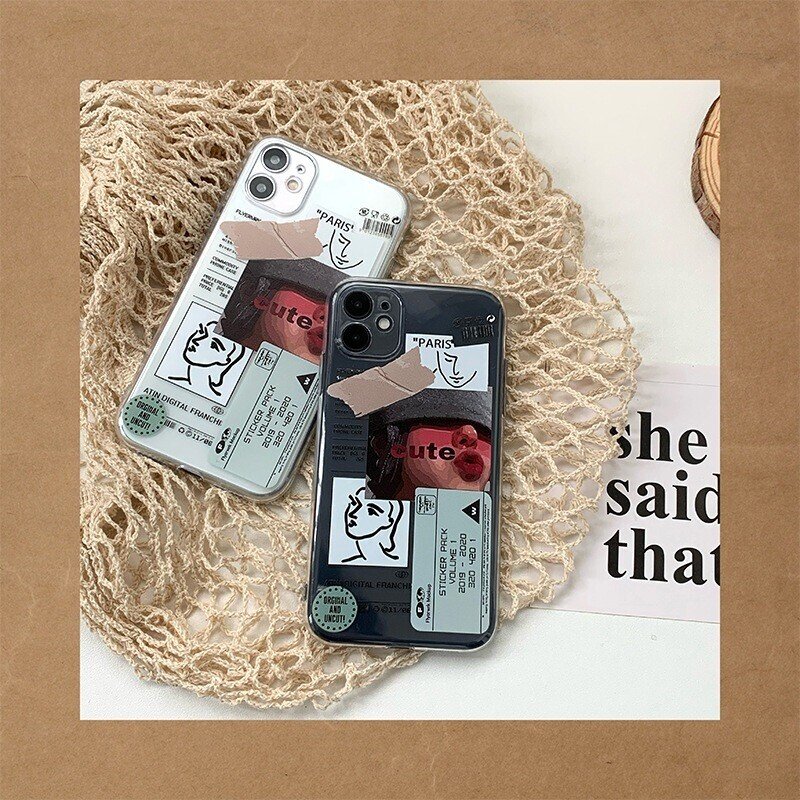 カップル お揃いで使いたい シンプルアートなステッカー風デザインがおしゃれな新作iphoneケース Usagi Case Note