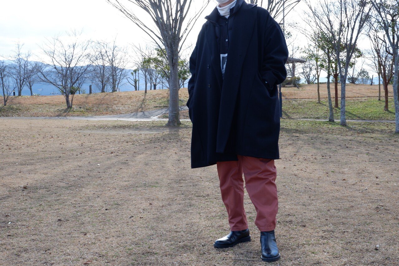 BASISBROEK バージスブルック チェスターコート 2サイズ ネイビー 中古・古着通販】BASISBROEK (バージスブルック) ダブルチェスター