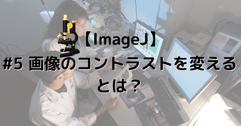 【ImageJ】画像のコントラストを変えるとは？