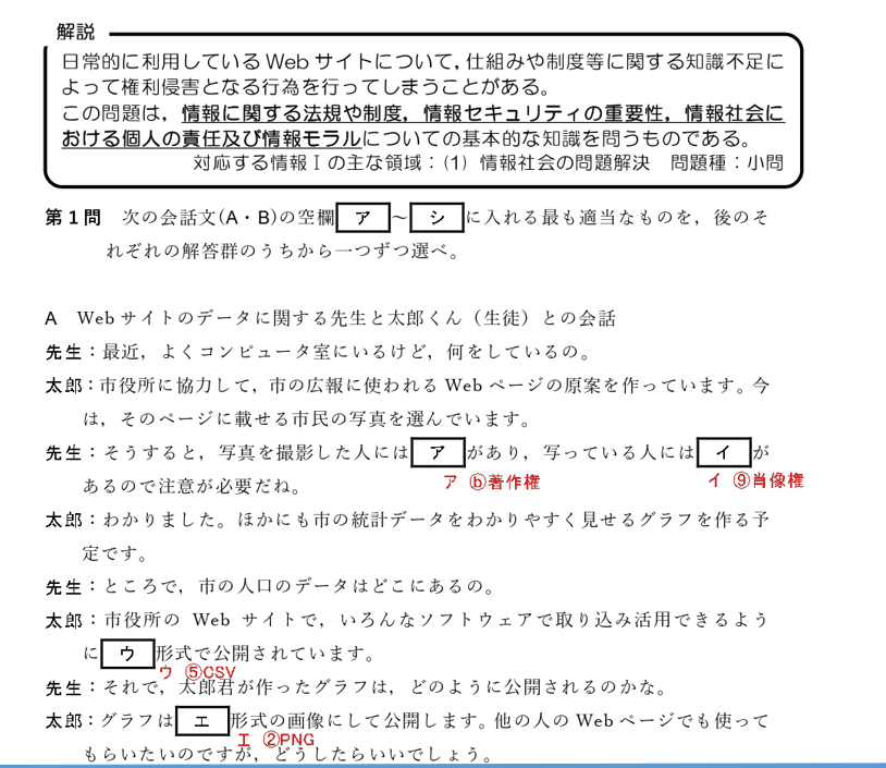高校 情報1】大学入学共通テスト「情報」試作問題 第1問 を解説してみた|高校情報科・情報処理技術者試験対策の突破口ドットコム
