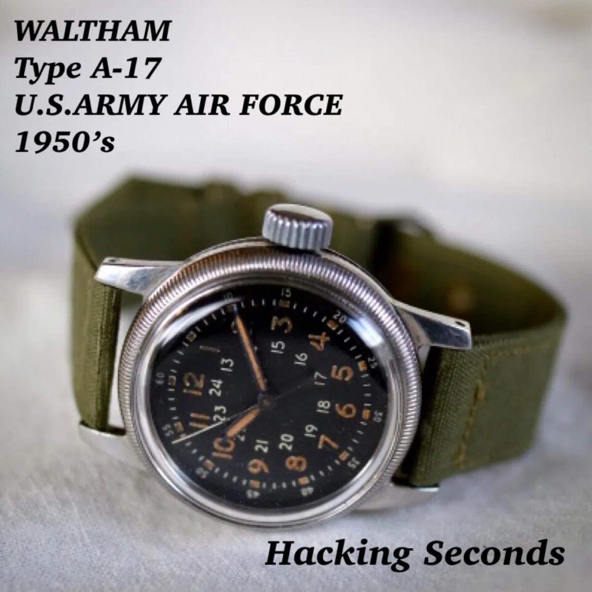 希少】 1950年代 WALTHAM A-17 米空軍実物 コインエッジベゼル｜rht7