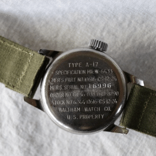希少】 1950年代 WALTHAM A-17 米空軍実物 コインエッジベゼル｜rht7