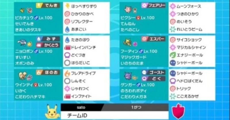 1月 ピカチュウ Sato Note