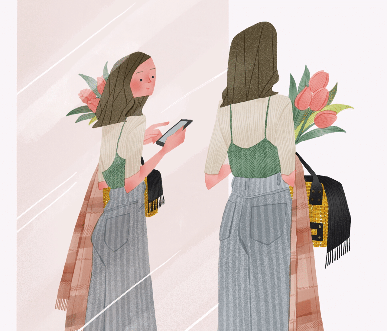 春を届ける待ち合わせ あなんよーこ イラストレーター Note
