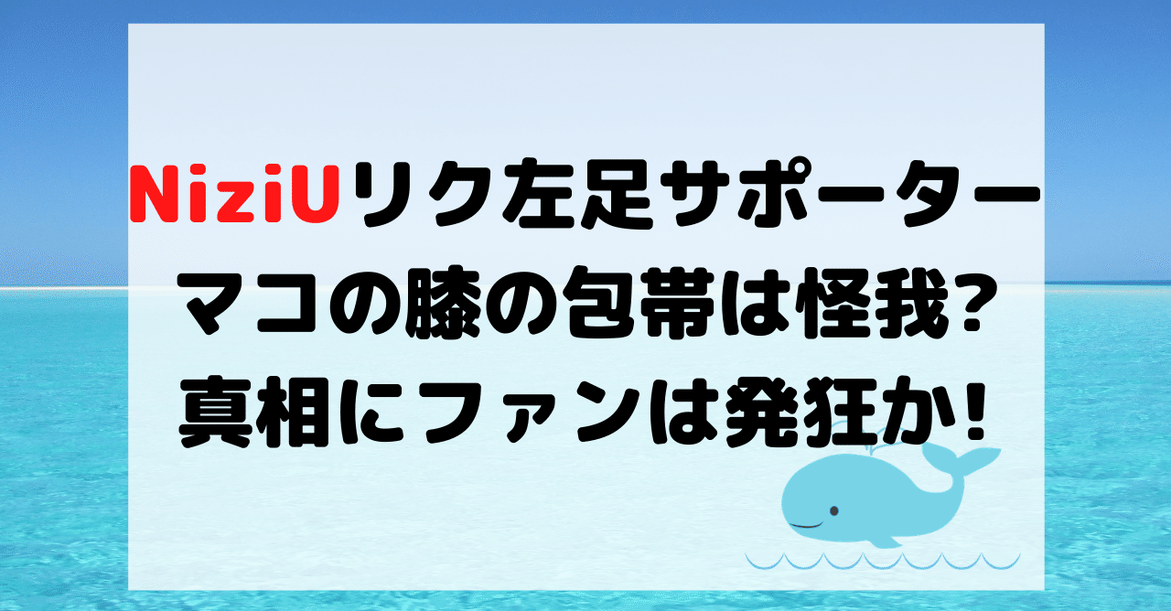 ニジューリクサポーターとマコの膝の包帯は怪我 真相に発狂か Hirose0219 Note