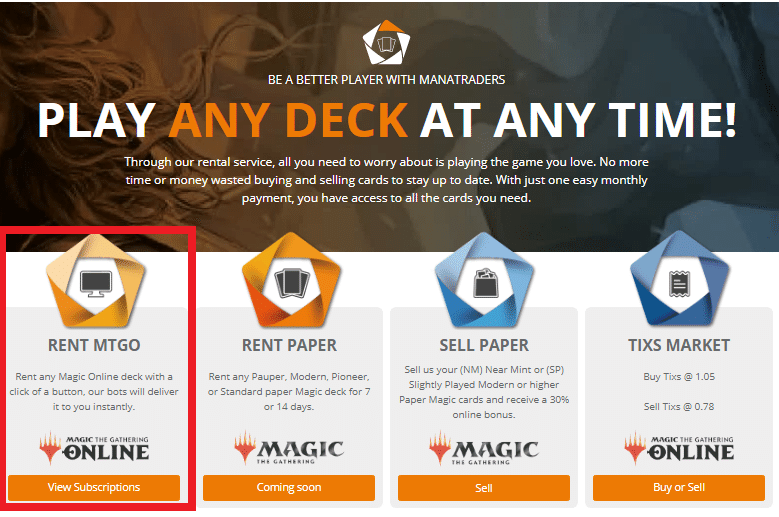 ManaTraders】やろうぜMAGIC ONLINE【レンタル】2025/6/29