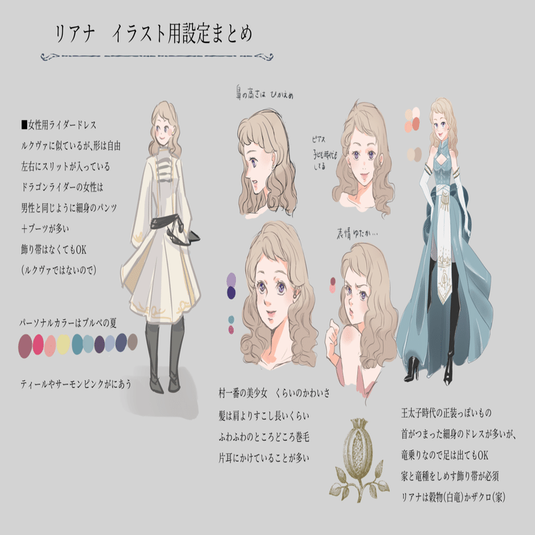 リアナシリーズ 設定イラストまとめ 西フロイデ Note