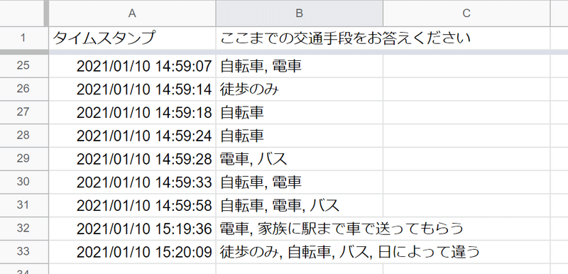 Googleformで複数回答の選択肢に その他 がある場合 けろけろ Note