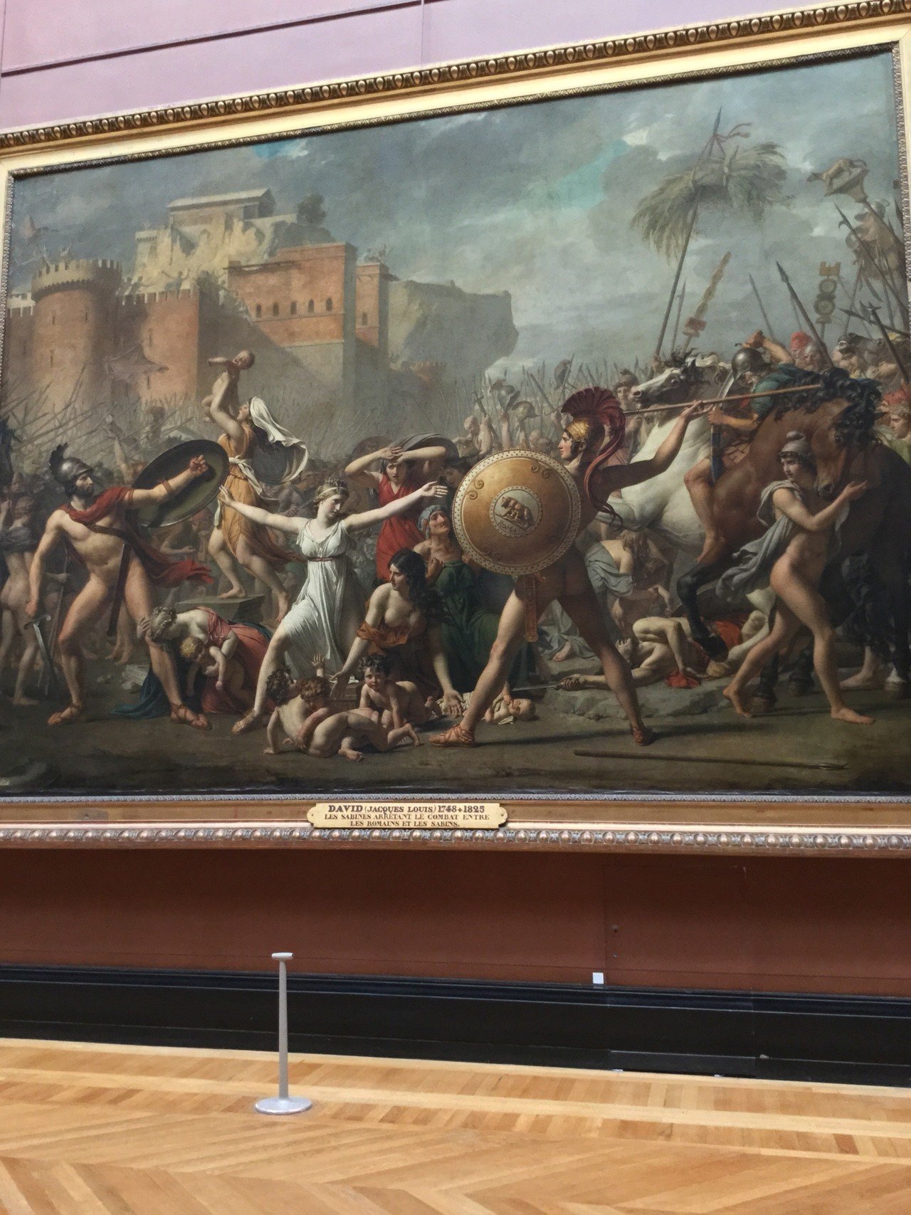 ローマ人とサビニ人の間の戦闘を制止するサビニの女たち 1794年 ジャック ルイ ダヴィッド ルーブル美術館所蔵 Birdie0211 Note