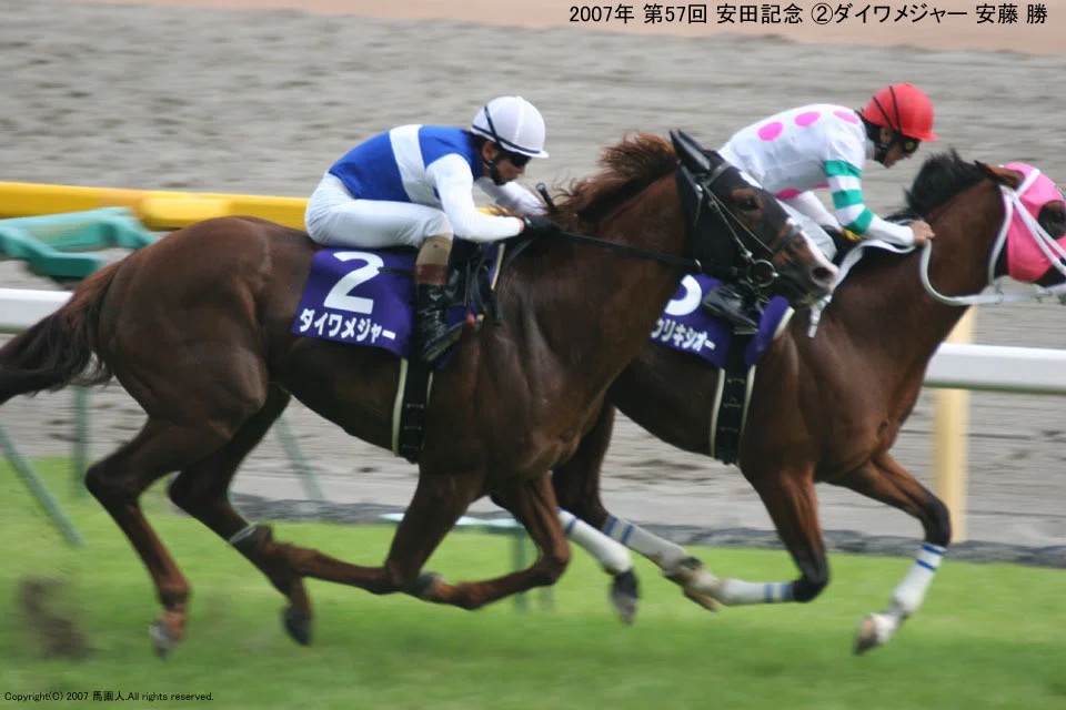 安田記念：蔵出し写真6 2007年 ダイワメジャー｜馬画人 (まがじん)