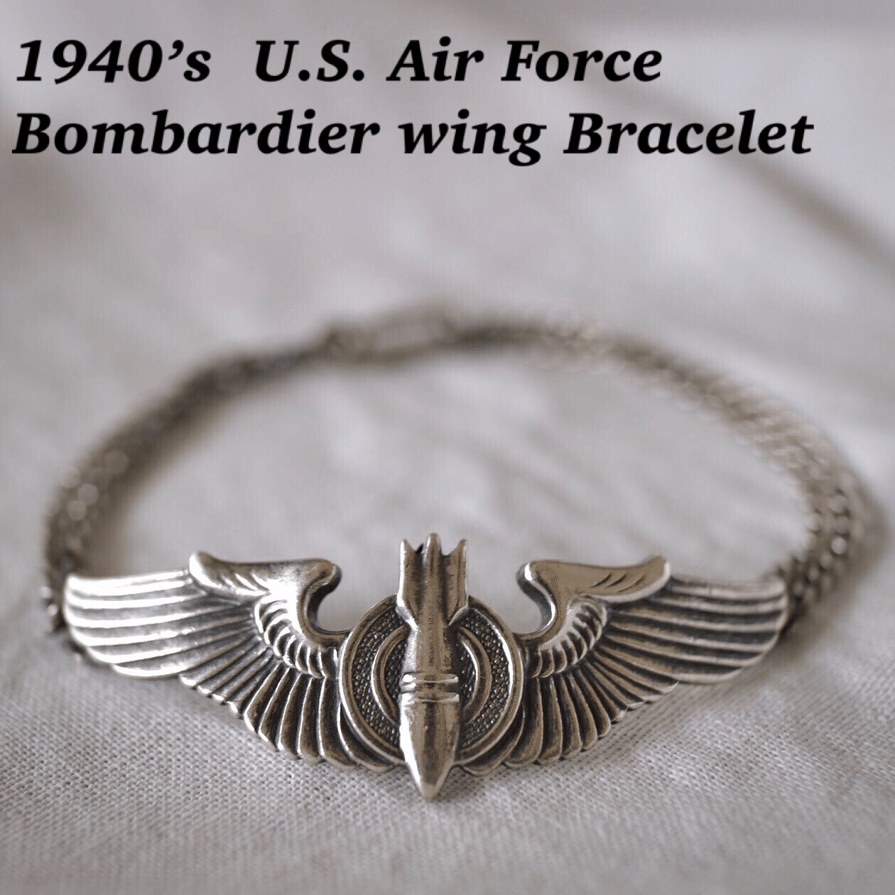 1940s US ARMY AIR FORCEガンナーブレスレットシルバー-