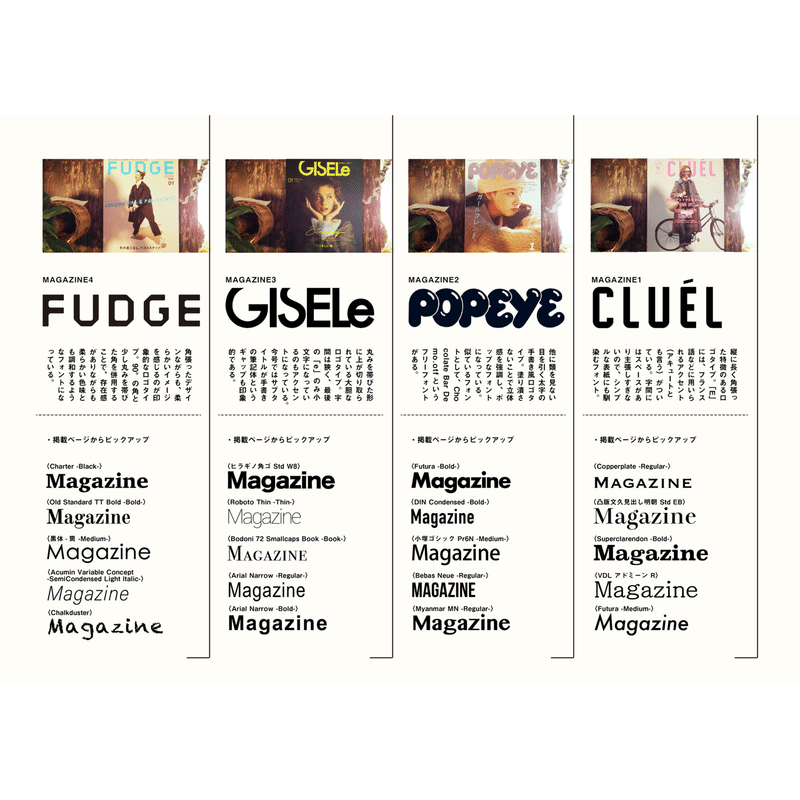 番外編 人気雑誌からまなぶ フォントの力 Link Note 番外編 人気雑誌からまなぶ フォントの力 Link Note