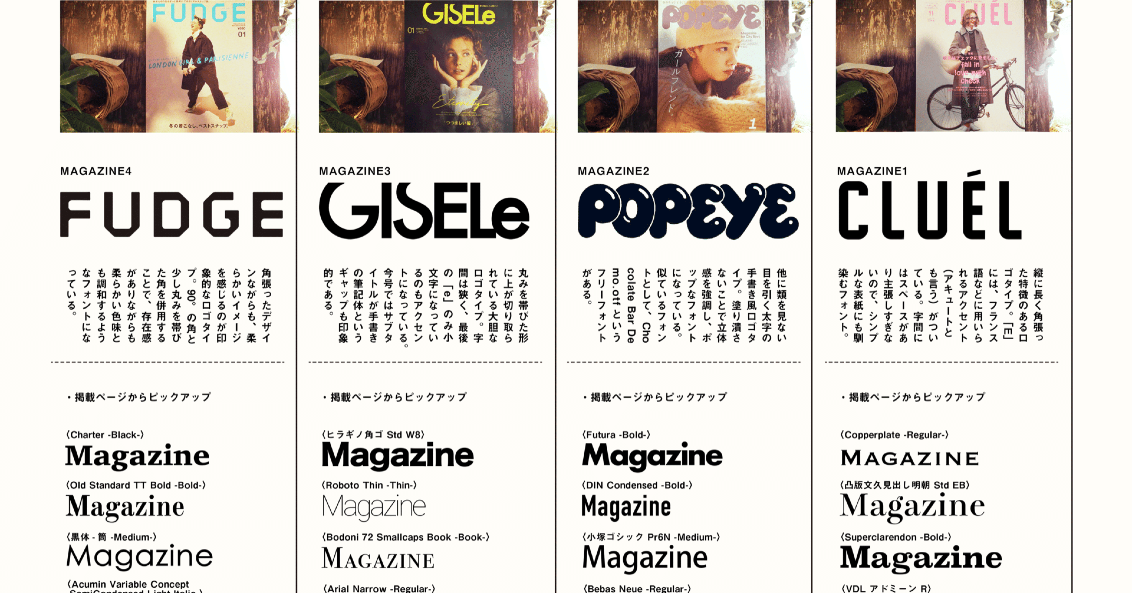 番外編 人気雑誌からまなぶ フォントの力 Link Note