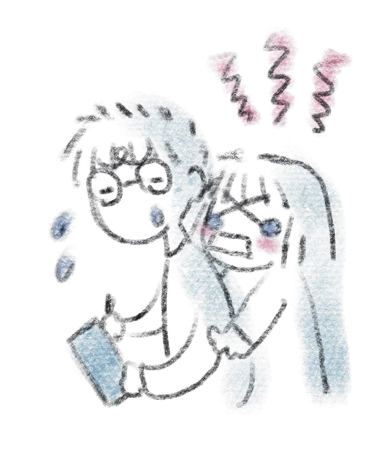 寝起きのぐずりがひどい 4歳の娘 何をどうしても泣きやまないので放っておくしかない状態 おんぶー と大泣き 娘は背中にくっついて 私はアイパッドでお絵描き 描いてる絵 を背中越しに見るうちに 娘は泣きや かなかな Note