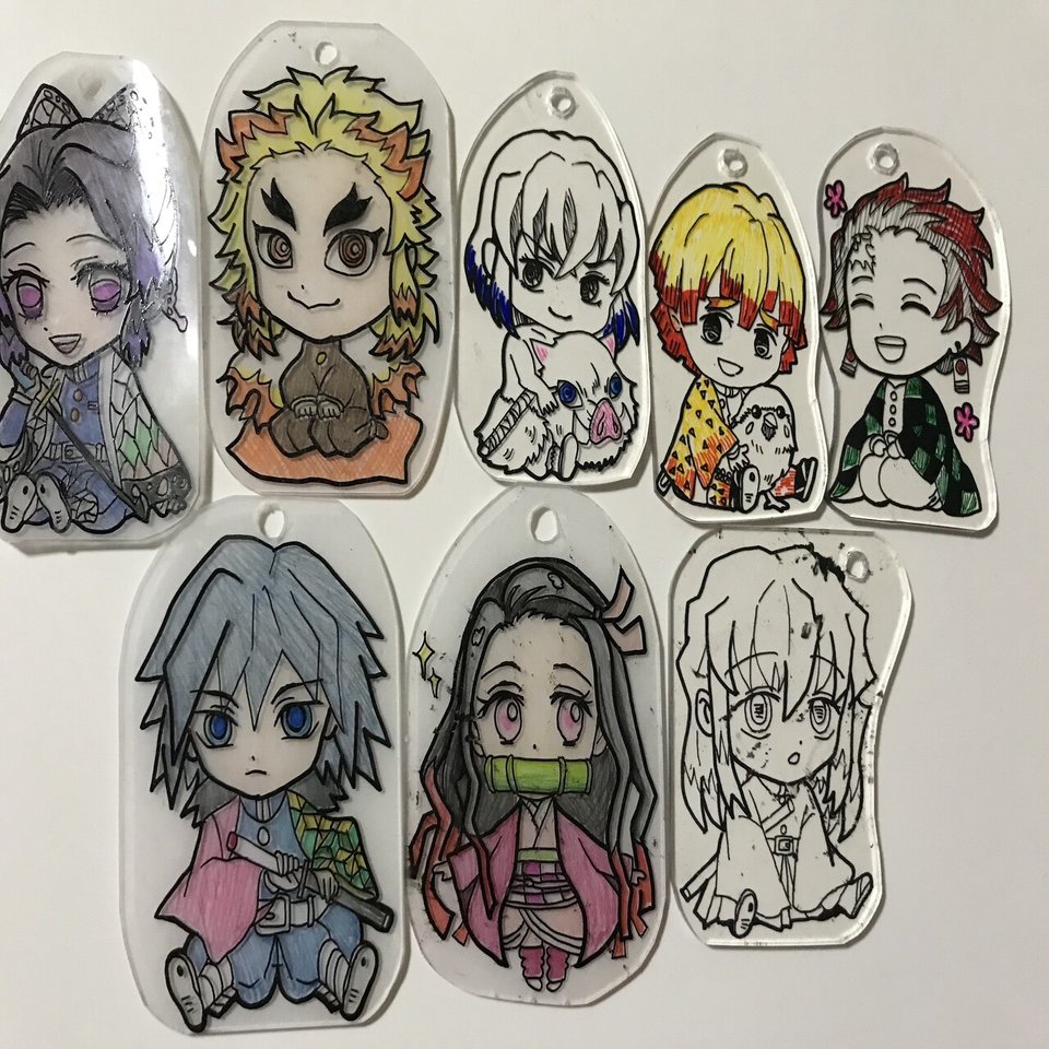 プラバンでキーホルダー 鬼滅の刃キャラクター 長野 佐友里 Note