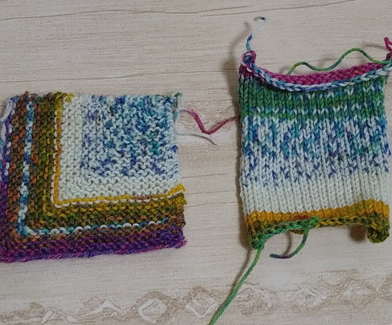 どちらのモチーフ編みにしようか ユミコ Note