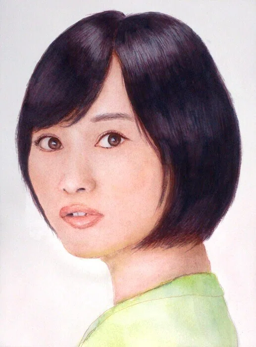 作例1 黒髪の女性 以前の失敗作よりもずっと良くなった！？｜アート