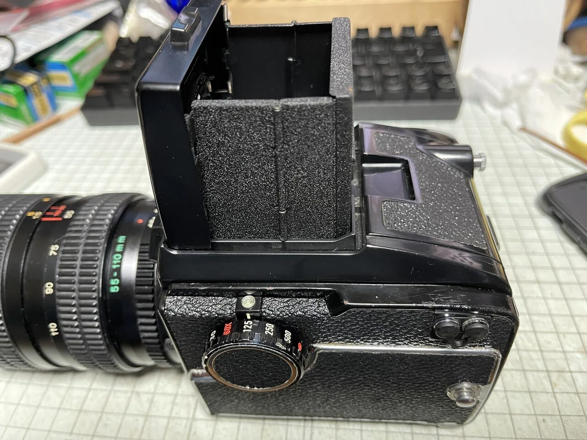 Mamiya645 Super 中判フィルムカメラ 厳つく レンズ55-110mm