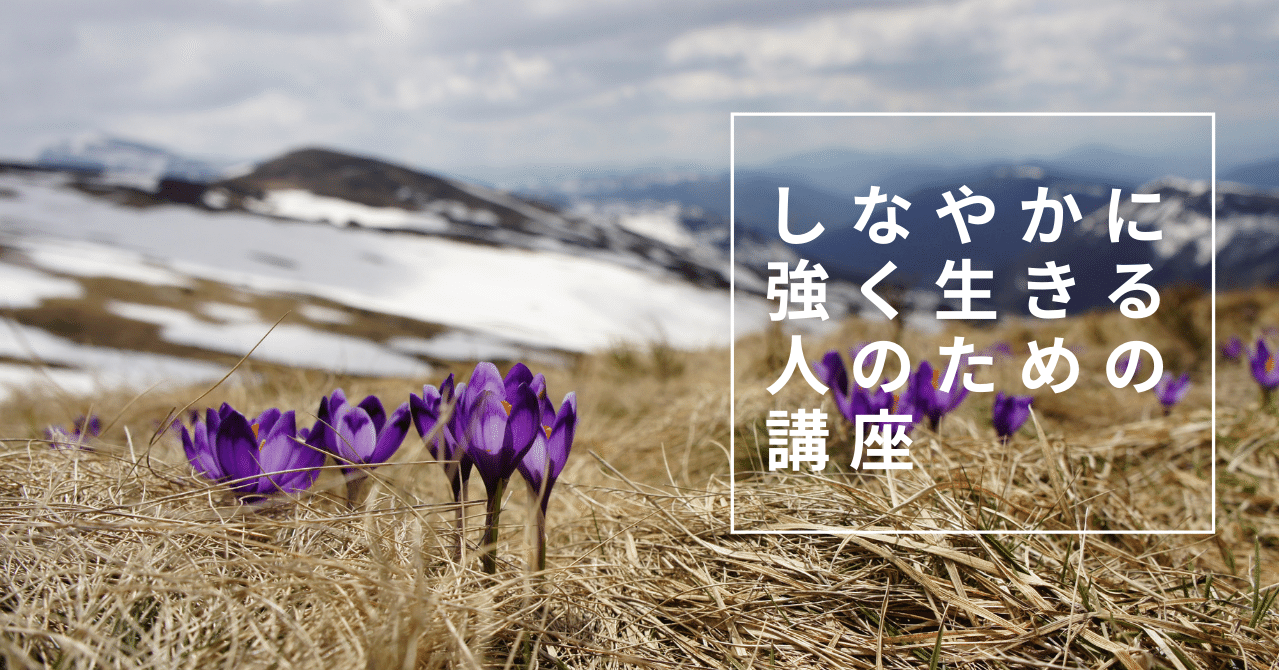 お知らせ しなやかに強く生きる人のための講座 をスタートします なかのようこ Note