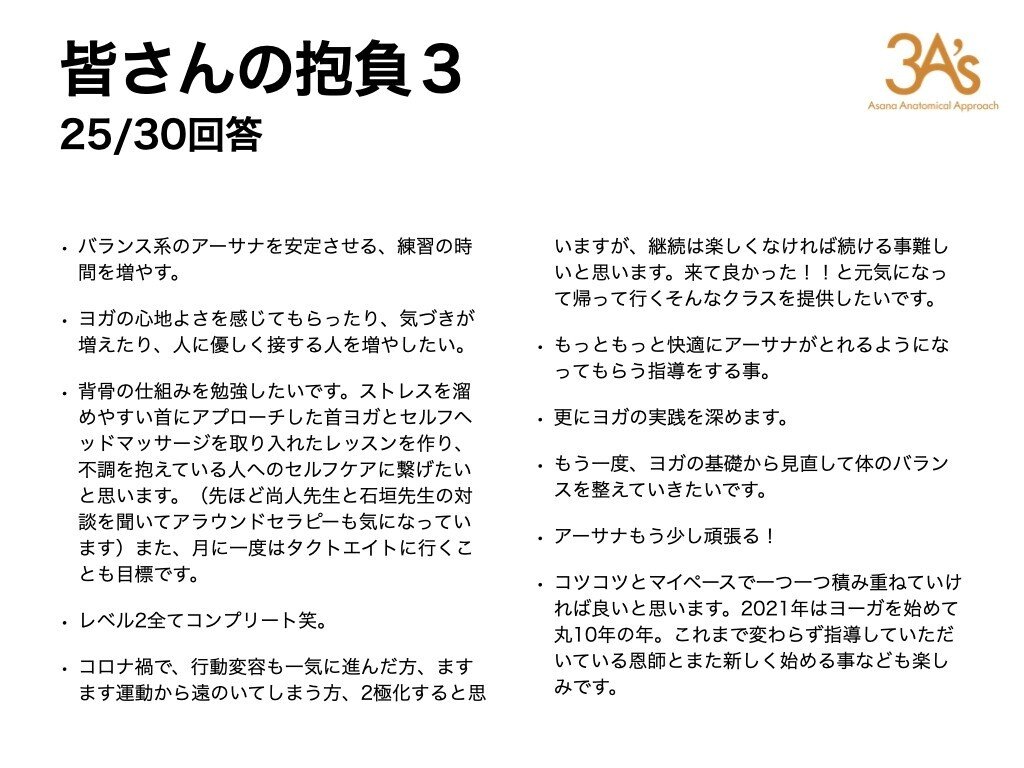 アーサナ塾アンケート結果2020.016