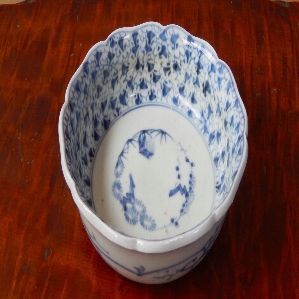 古伊万里 染付 膾皿 古伊万里 染付 蛸唐草 膾皿 五枚組 なます皿