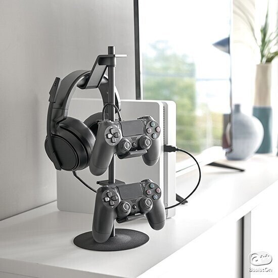 定位置が決まらない ゲームコントローラーやヘッドフォンの専用スタンド Assiston Note