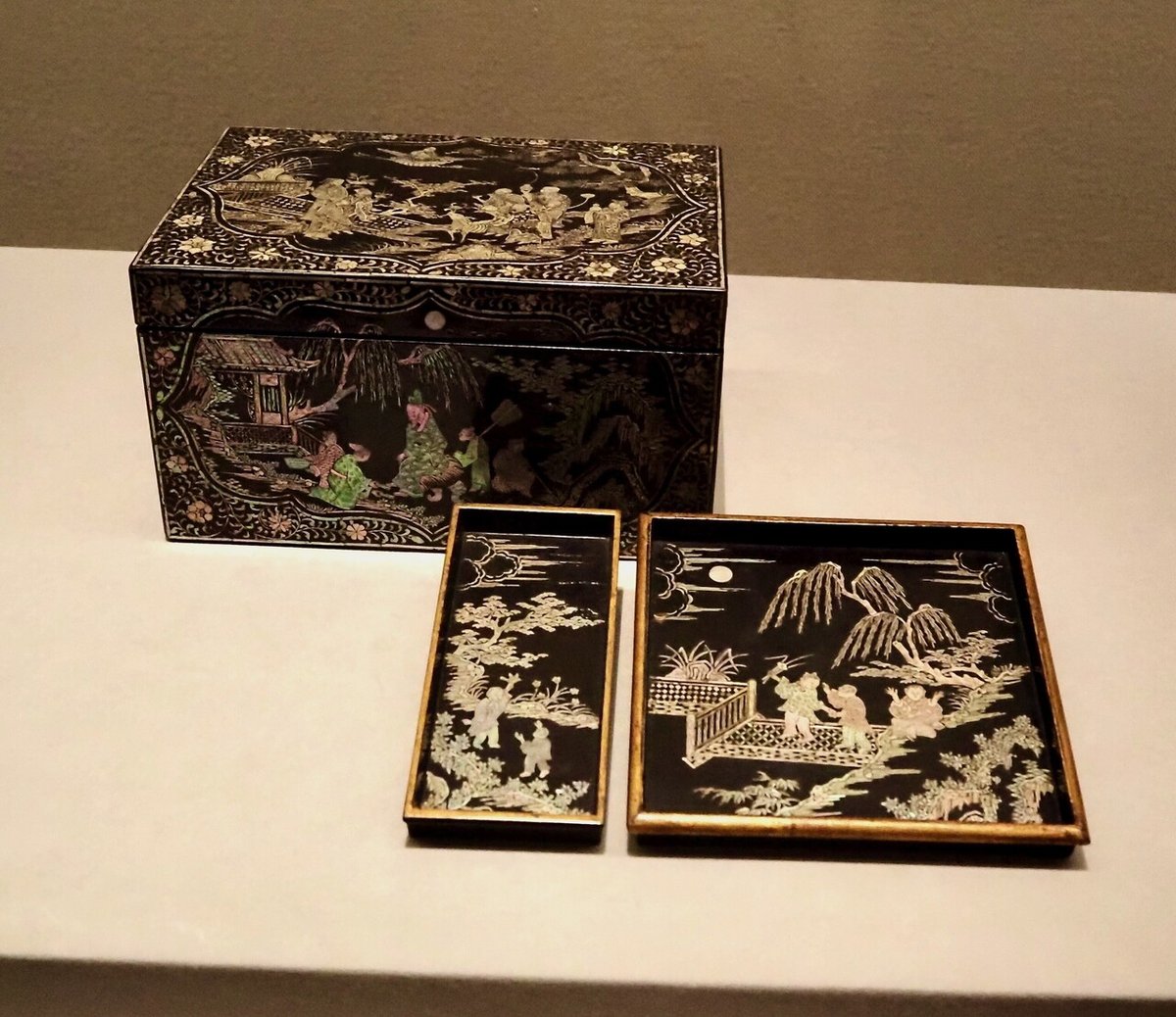 民国期 古月軒在銘 古銅 造形筆置 筆挿し金工細工刻『老子出関図』書斎