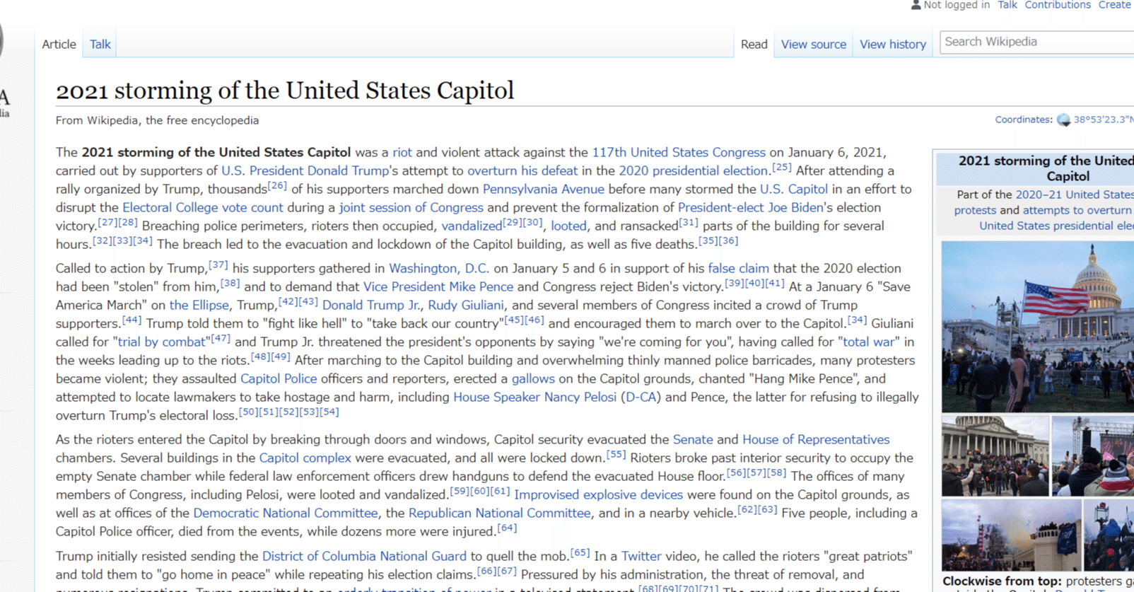 アメリカ議事堂襲撃をwikiで読む 暴動系の単語を押さえる 最新英語ニュース 勉強会レポート Blue Baobab Africa ブルー バオバブ アフリカ Note