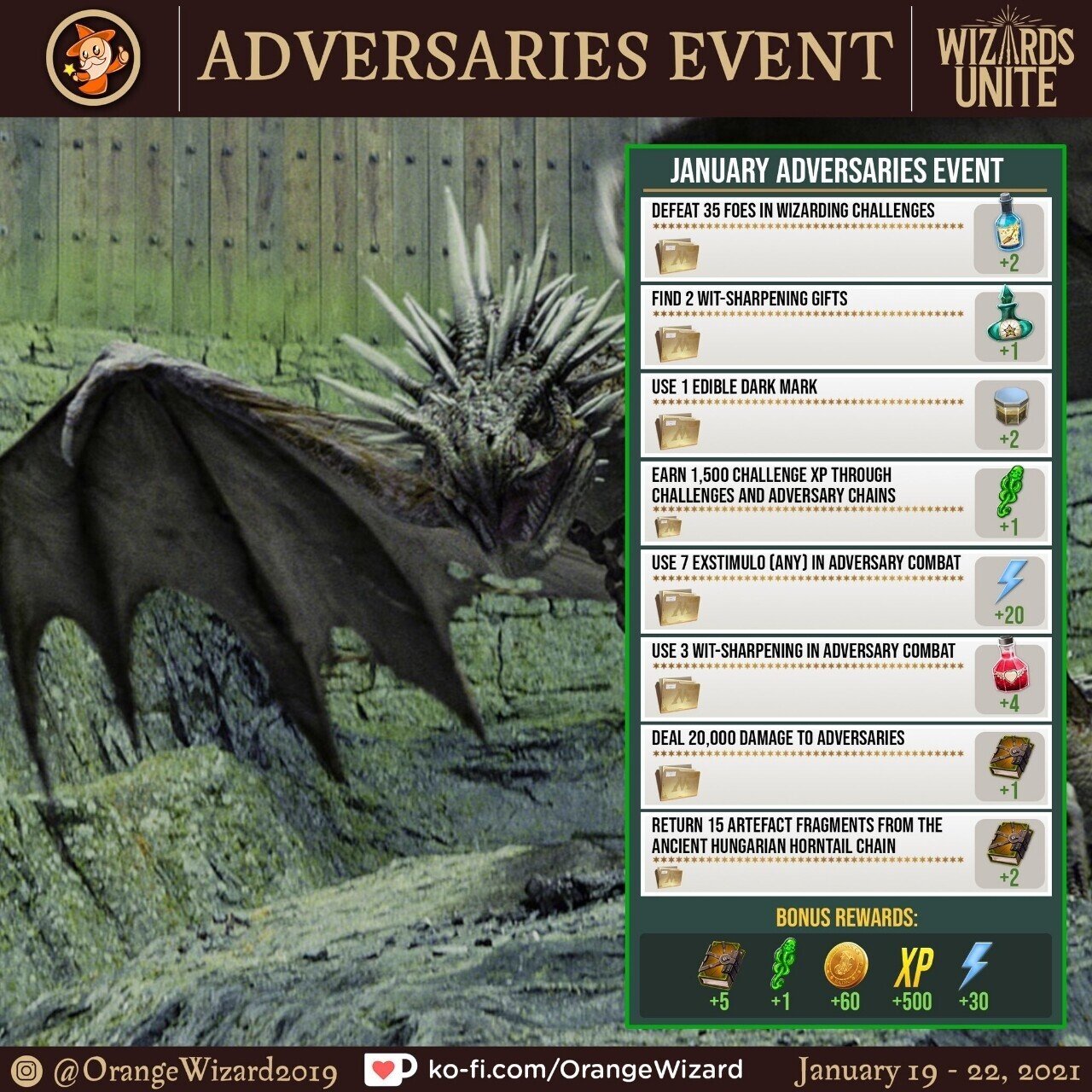 魔法同盟 21年1月のボスイベント K1platinum Note