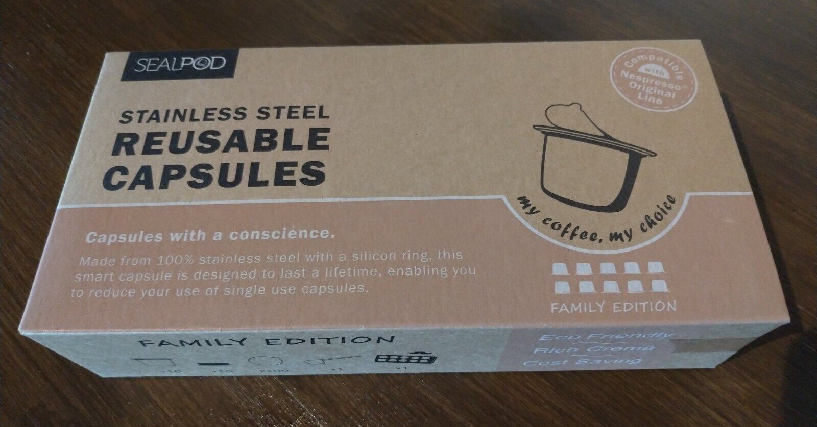 勝手に商品レビュー】Nespresso互換の再利用カプセルSealPod10個
