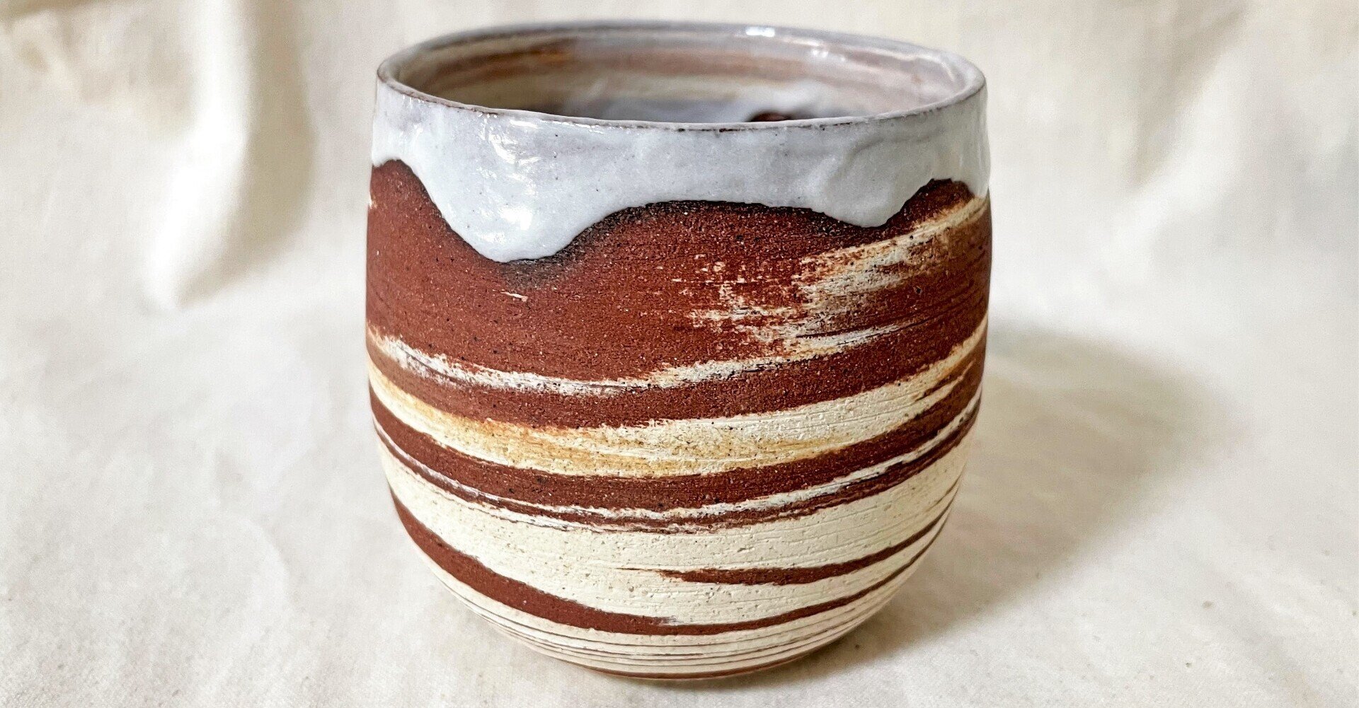 no.24 マーブル模様のカップ 完成編｜Nao🍎＠陶芸主婦