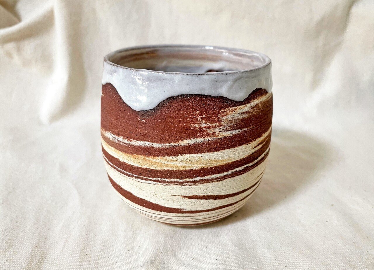 no.24 マーブル模様のカップ 完成編｜Nao🍎＠陶芸主婦