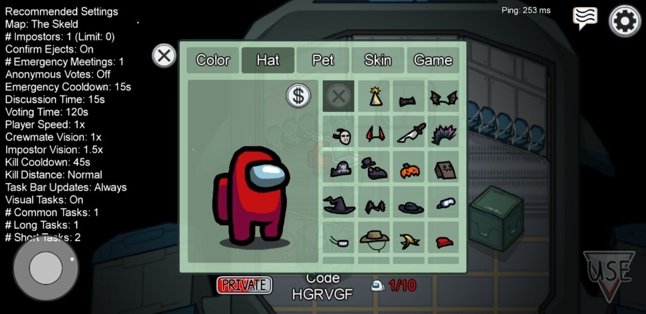 Among Usのハロウィン限定スキン 帽子 を入手する方法 Ios Android Switch Tokotoko15 Note