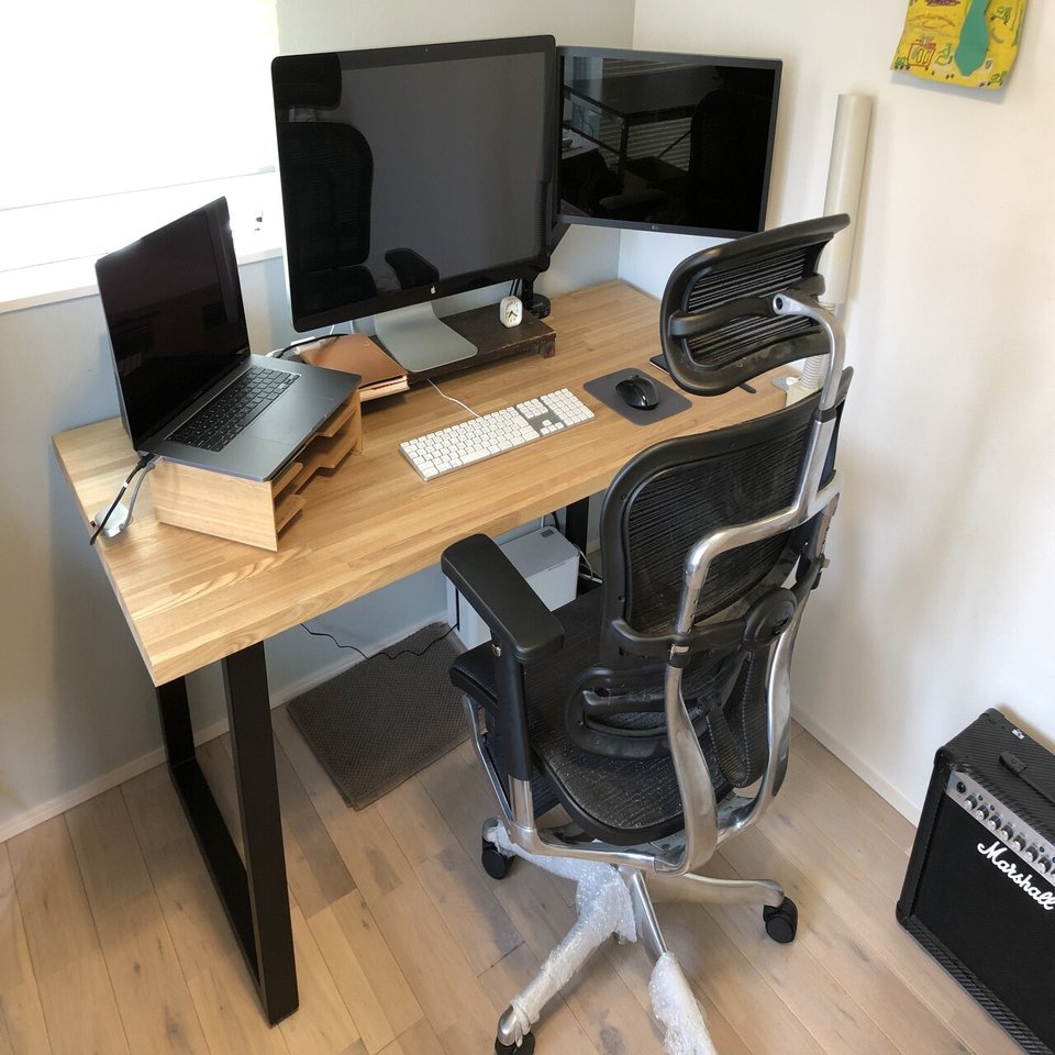 DIY初心者でもできる自作デスク（タモ+アイアン脚）の作り方｜siraneko