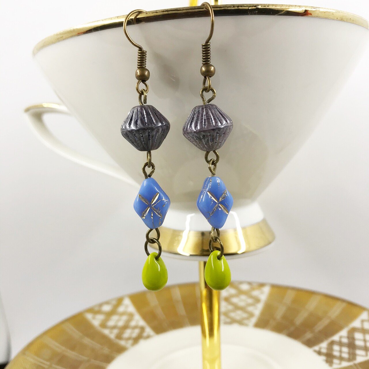 チェコビーズのピアス｜ハンドメイド作家 Hiroko