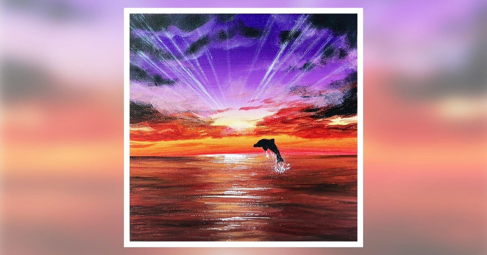 アクリル絵の具で 朝焼けとイルカ を描く方法 初心者が簡単に絵を描く方法 Junya Art Note アクリル絵の具で 朝焼けとイルカ を描く方法 初心者が簡単に絵を描く方法 Junya Art Note