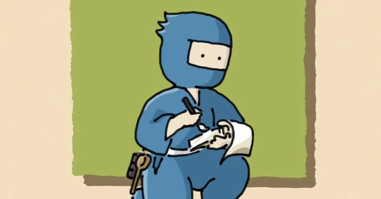 Ninjas never neglect their notes. Writing tools are essential items ...