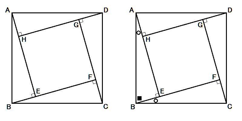 正方形内に直角三角形④