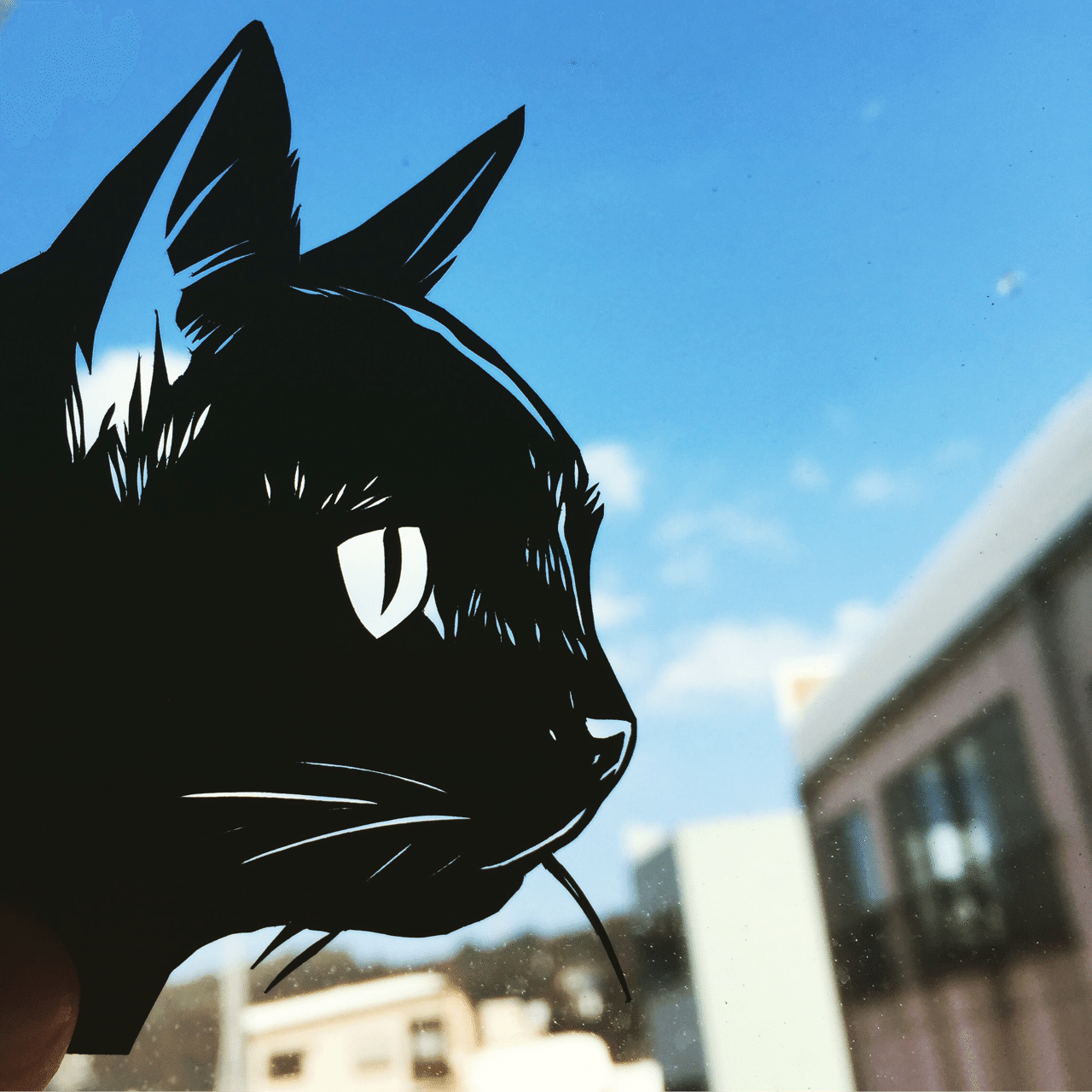 切り絵の一閑張り「猫」 あかむらさん & わたこ #KEN_だっこネコ