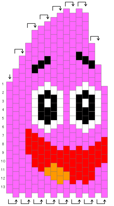 ビーズステッチ図案 パトリック スポンジ ボブ 漢字talk Note