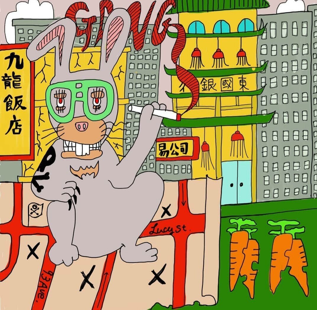 イラスト 頭脳派マフィア兎 はたルーシーくみこ 大阪pop イラスト ことば Note