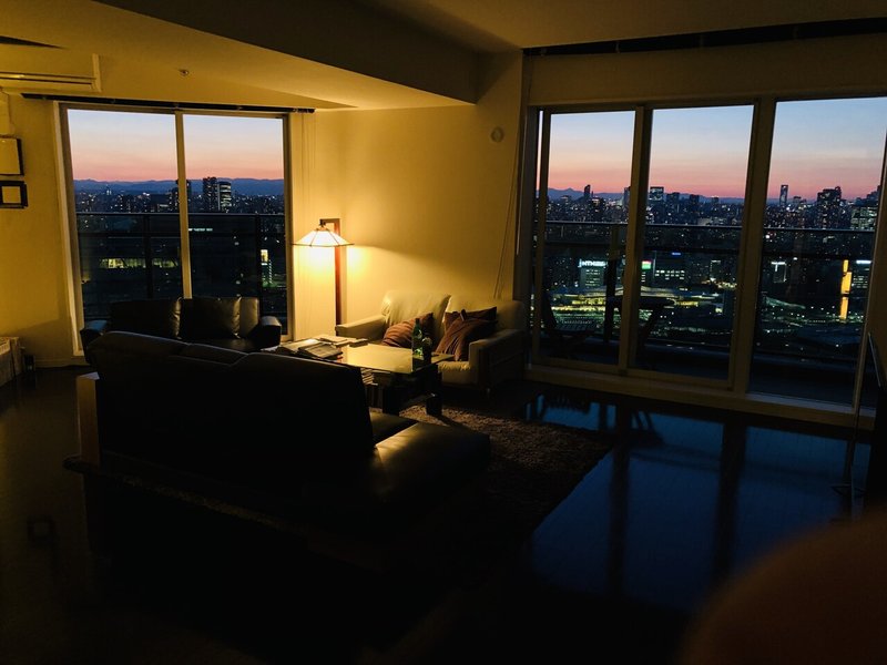 東京自宅 夕焼け