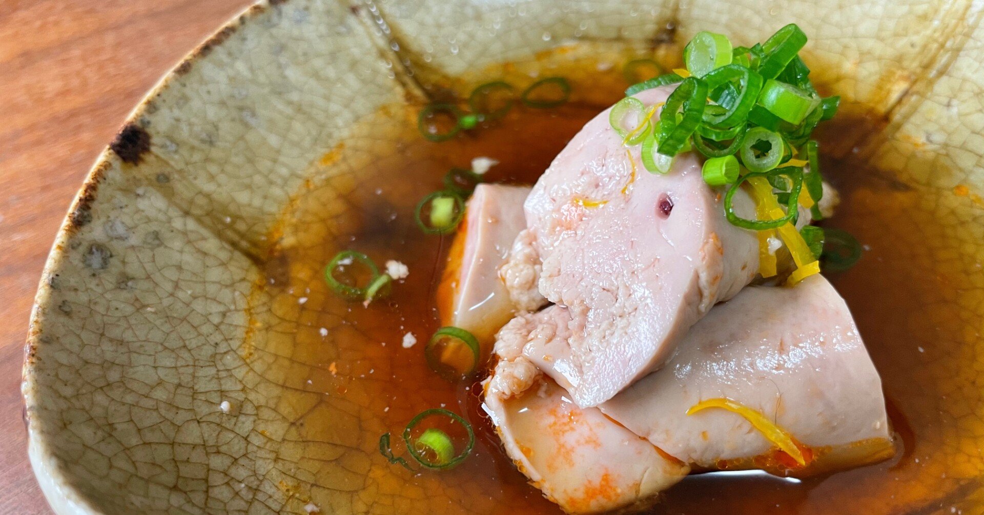 低温調理でなめらかに仕上げる あん肝の煮付け の作り方 ゆーたろー 和の料理人 Note 低温調理でなめらかに仕上げる あん肝の煮付け の作り方 ゆーたろー 和の料理人 Note