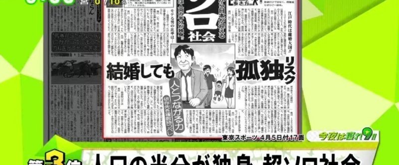 超ソロ社会のニュース、テレビ「バラいろダンディ」で紹介されました！