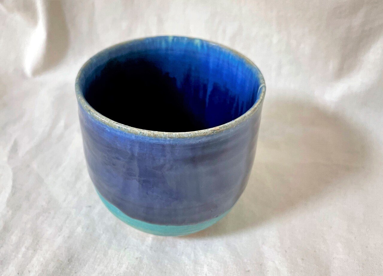 no.26 青と水色のカップ 完成編｜Nao🍎＠陶芸主婦
