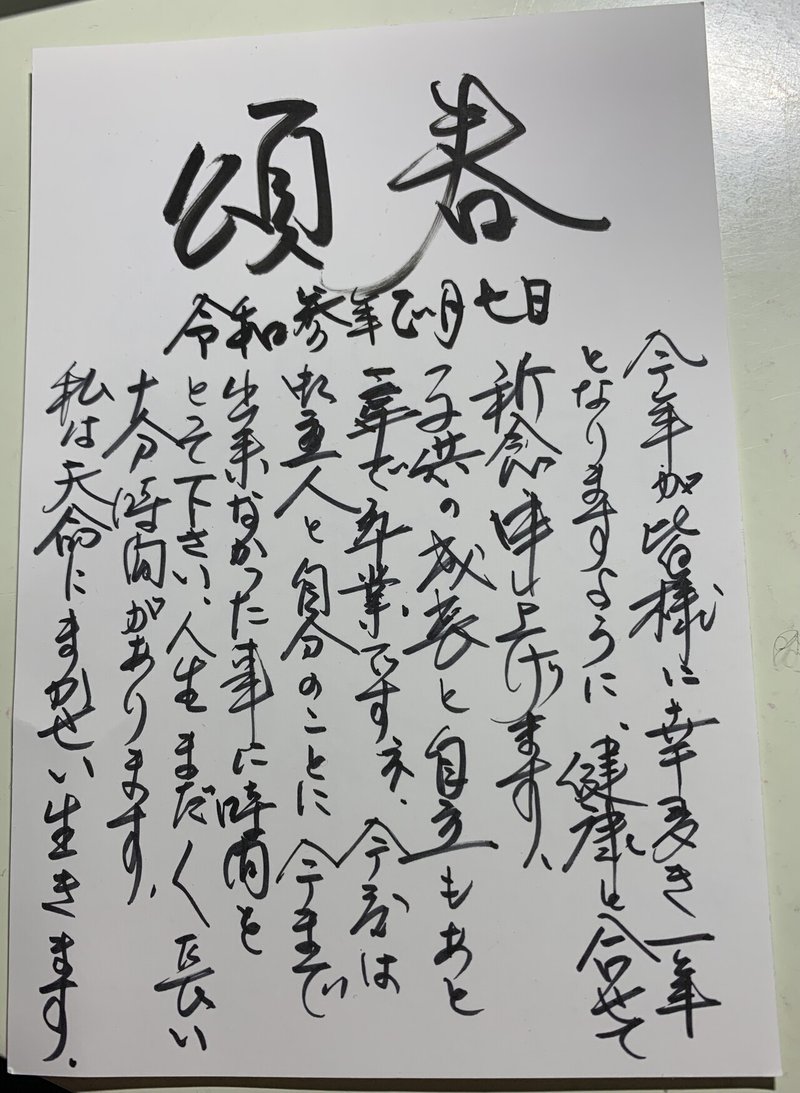 21 1 18 年賀状は今ココの自分を知らせること 380日目 1000日 Deco Note