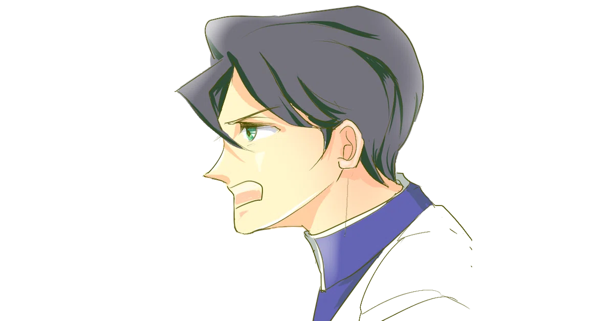 横顔２叫ぶ